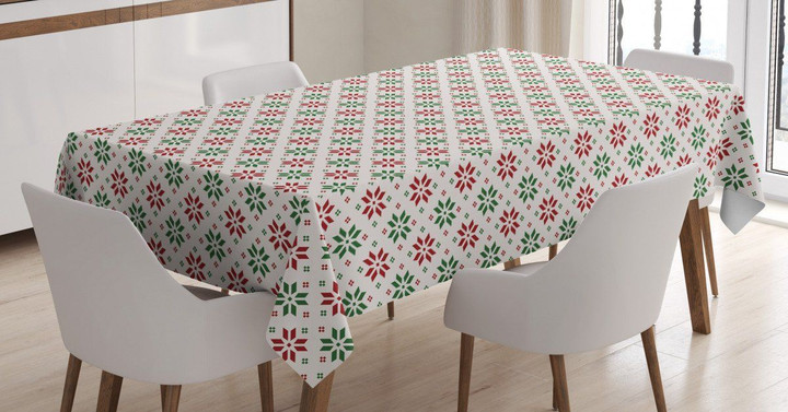 Norwegian Rose Pattern Printed Tablecloth Home Decor