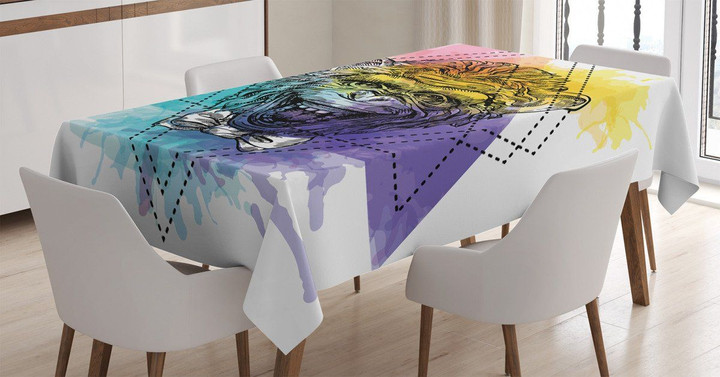 Funny Geometric Abstract Printed Tablecloth Home Decor