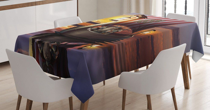 Barbarian Warrior Pattern Printed Tablecloth Home Decor