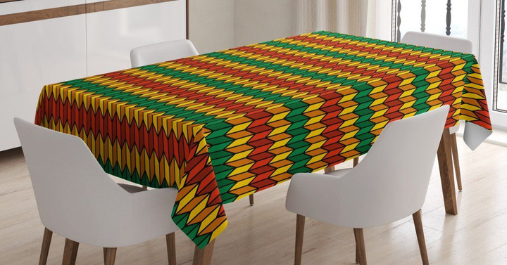 Triangle Inspired Shapes Printed Tablecloth Home Decor