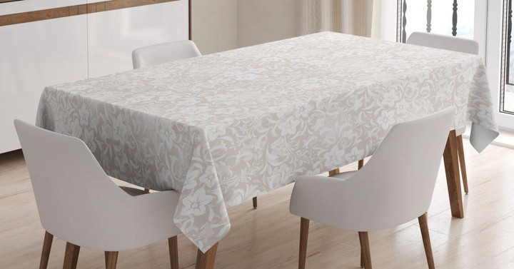 Spring Blossoms Field Pattern Printed Tablecloth Home Decor