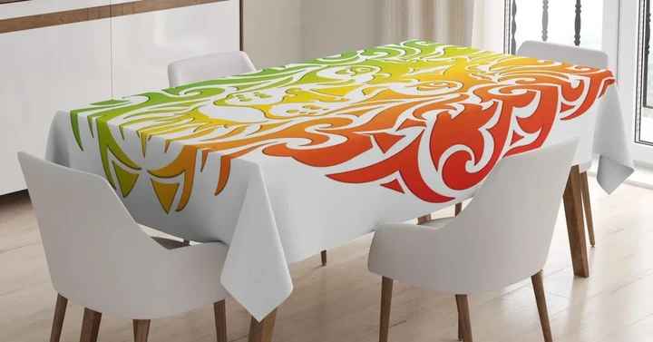 Colorful Lion Portrait Design Printed Tablecloth Home Decor