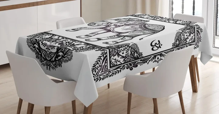 Rain Symbol Pattern Design Printed Tablecloth Home Decor