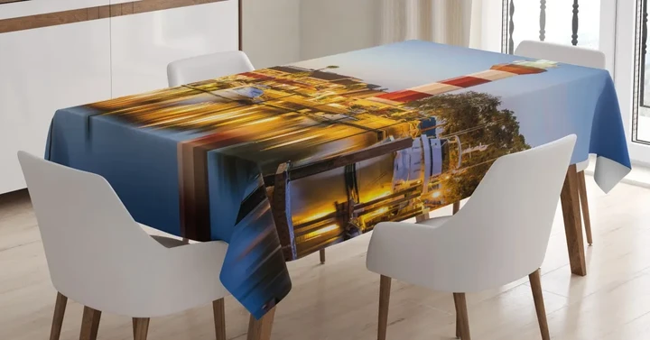 Hilton Head Boats Design Printed Tablecloth Home Decor