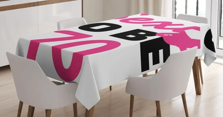 Hand Written Words Design Printed Tablecloth Home Decor