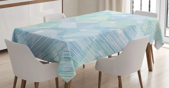 Modern Image Stripes Design Printed Tablecloth Home Decor