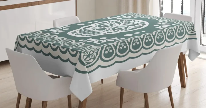 Mexicans Skull Pattern Design Printed Tablecloth Home Decor