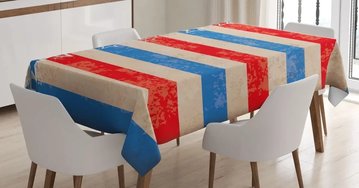 Patriotic Grunge Look Design Printed Tablecloth Home Decor