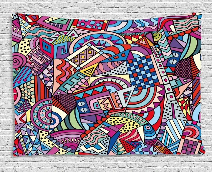 Funky Modern Design Printed Wall Tapestry Home Decor