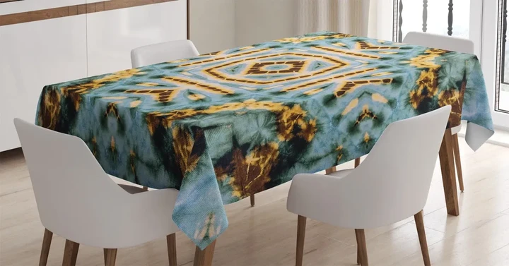 Tie Dye Grunge Design Printed Tablecloth Home Decor
