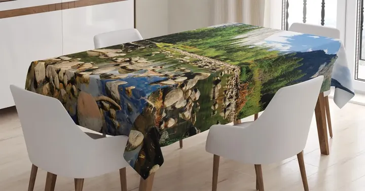 Yosemite Forest River Design Printed Tablecloth Home Decor
