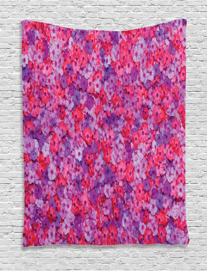Spring Florets Flowers Overlap Little Pattern Printed Wall Tapestry