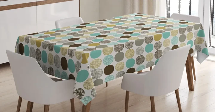 Abstract Dots Pattern Design Printed Tablecloth Home Decor