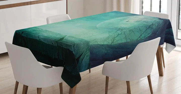 Spooky Forest Halloween Design Printed Tablecloth Home Decor