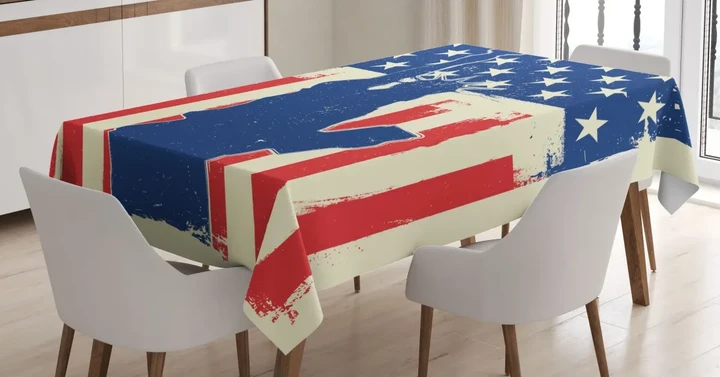 Grunge Flag Design Printed Tablecloth Home Decor