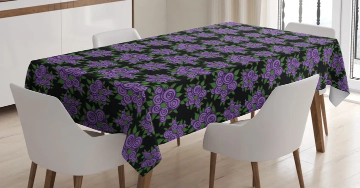 Abstract Garden Bouquet Design Printed Tablecloth Home Decor
