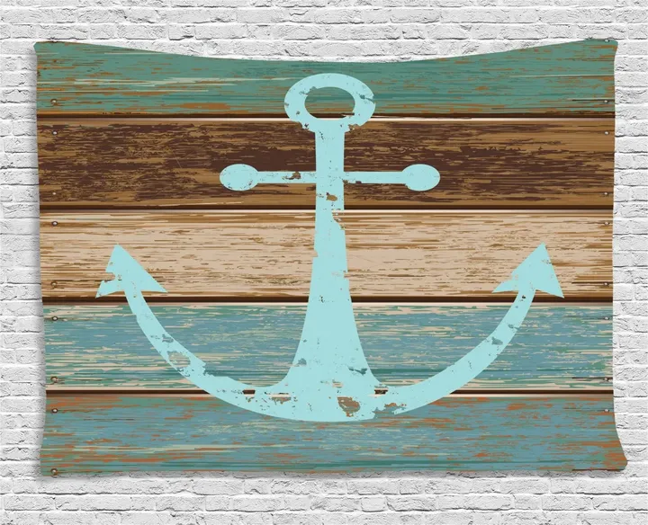 Nautical Rustic Design Printed Wall Tapestry Home Decor