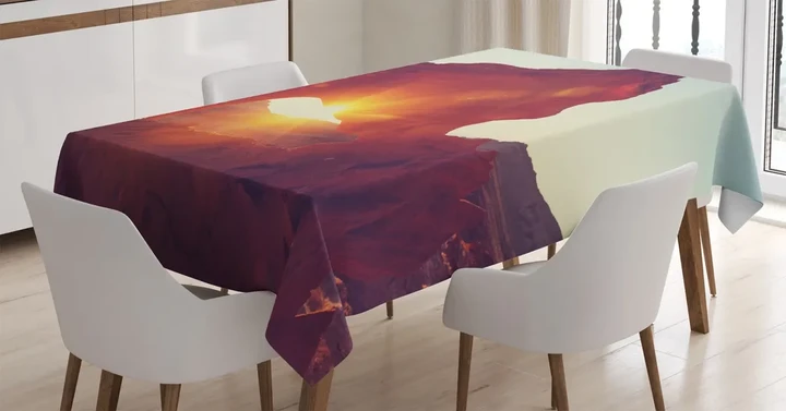 Sunrise American Desert Design Printed Tablecloth Home Decor