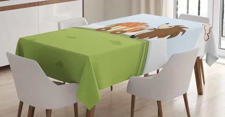 Baby Shower And Hedgehog Design Printed Tablecloth Home Decor