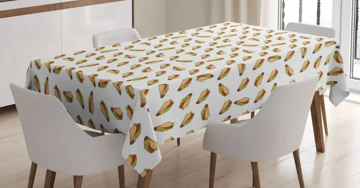 Traditional Food Concept Printed Tablecloth Home Decor