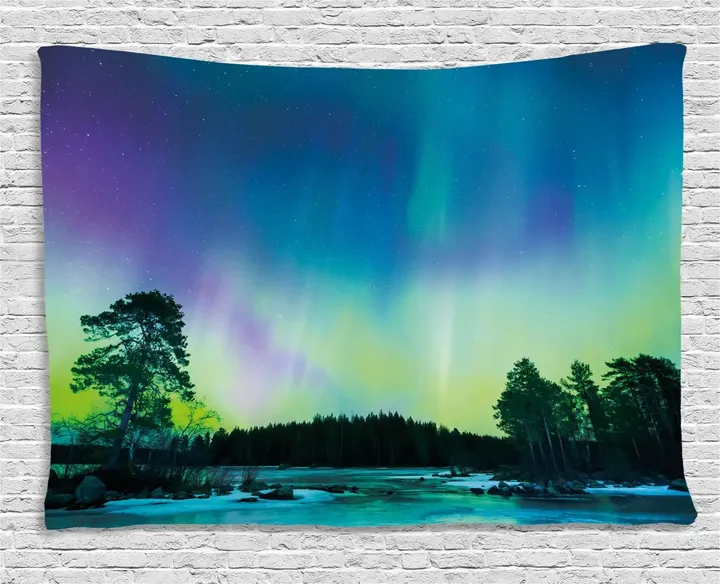 Lake Forest Woods Design Printed Wall Tapestry Home Decor