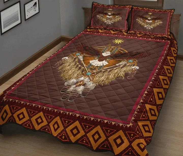 Eagle Sun Dreamcatcher Native American Quilt Bedding Set 3d Printed Quilt Set Home Decoration