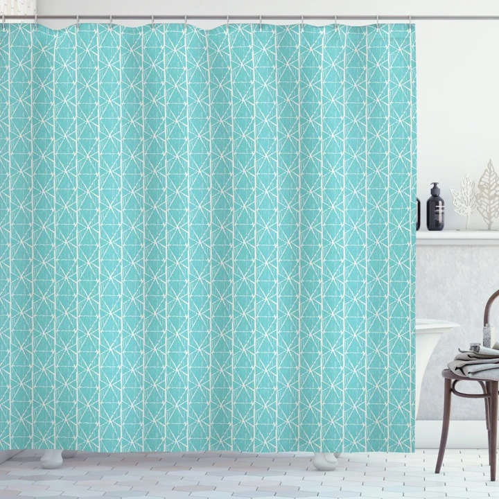 Triangular Rectangles Art Printed Shower Curtain Home Decor