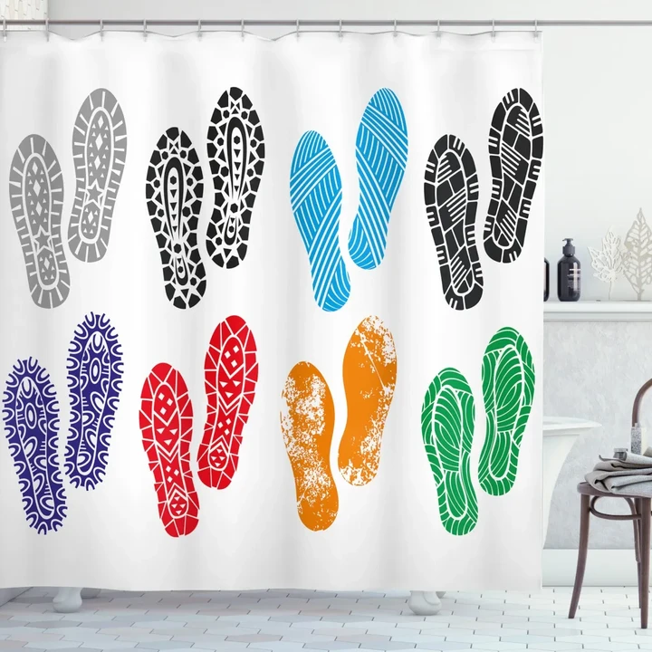 Foot And Shoe Printed Shower Curtain Home Decor