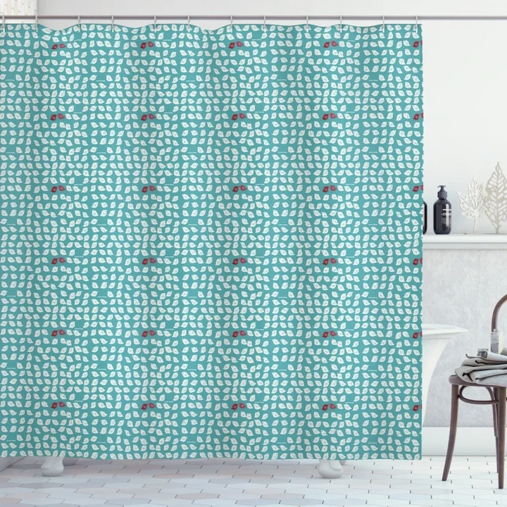 Snippet Connivent Sparrow Small Dots Pattern Printed Shower Curtain Home Decor
