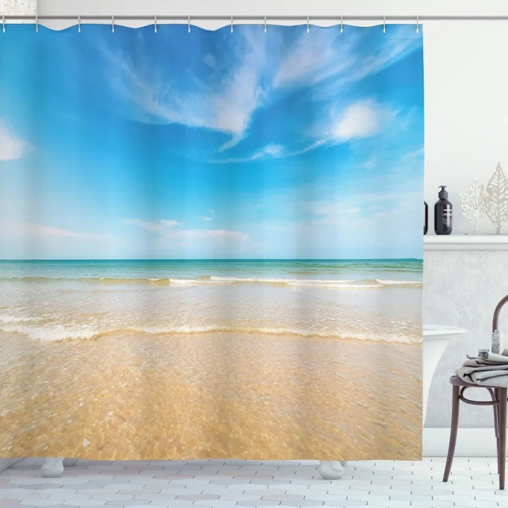 Tropic Sea Sky Scenery Printed Shower Curtain Home Decor
