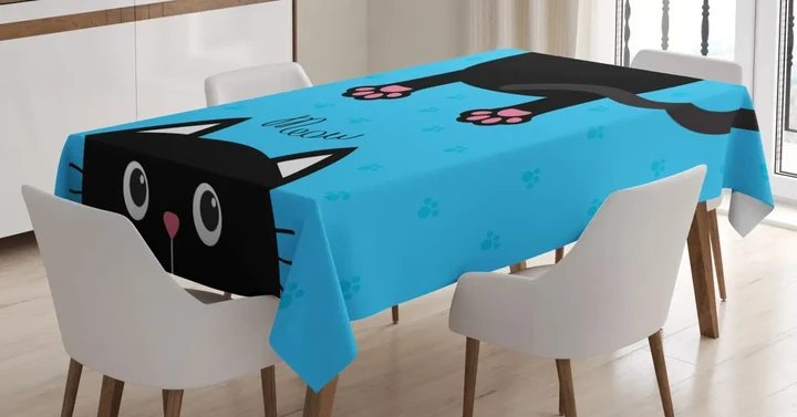 Fat Cat Paws And Tail 3d Printed Tablecloth Home Decoration