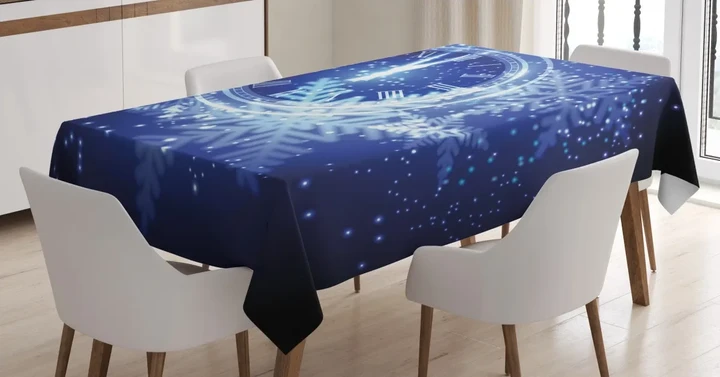 Snowflakes Pattern 3d Printed Tablecloth Home Decoration