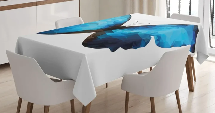 Modern Blue Ombre 3d Printed Tablecloth Home Decoration