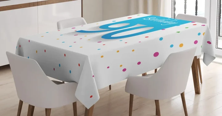 Age 90 Polka Dots 3d Printed Tablecloth Home Decoration