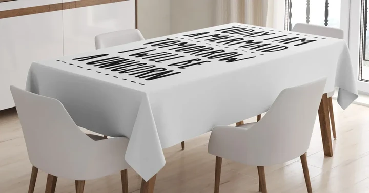 Optimism Slogan 3d Printed Tablecloth Home Decoration