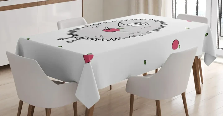 Happy Mammal Apples 3d Printed Tablecloth Home Decoration