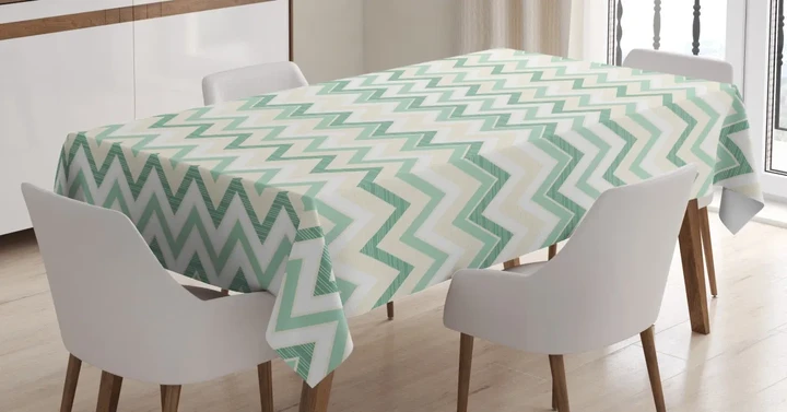 Blurry Abstract Zig Zag 3d Printed Tablecloth Home Decoration