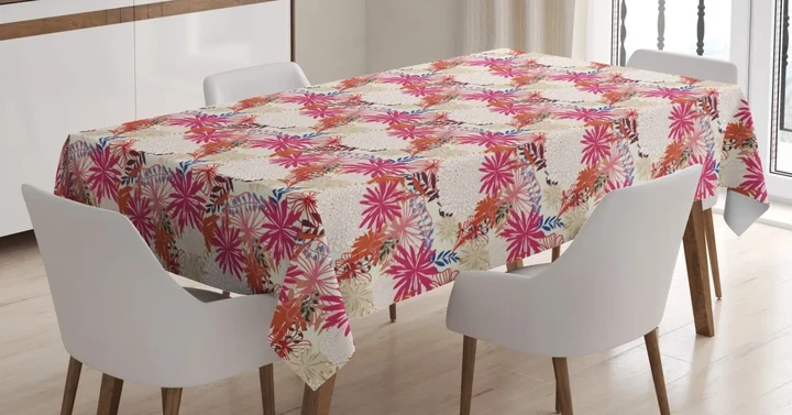 Abstract Tropical Blooms 3d Printed Tablecloth Home Decoration