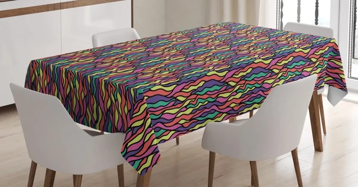 Stained Glass Pattern 3d Printed Tablecloth Home Decoration