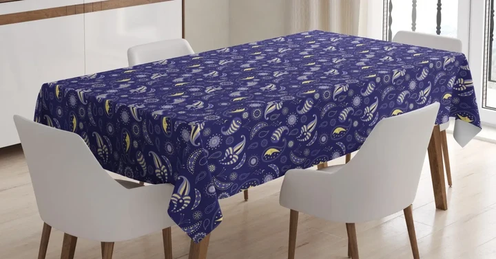 Floral Abstract Ornate 3d Printed Tablecloth Home Decoration