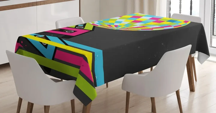 Retro Disco Ball 3d Printed Tablecloth Home Decoration