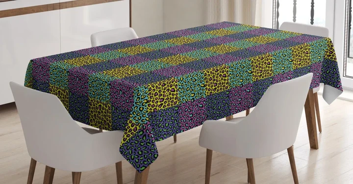 Colorful Checks 3d Printed Tablecloth Home Decoration
