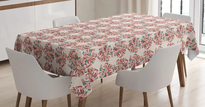 Spring Swirl Foliage 3d Printed Tablecloth Home Decoration