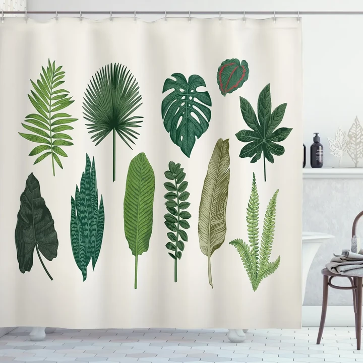 Vintage Botanic Image Shower Curtain Shower Curtain