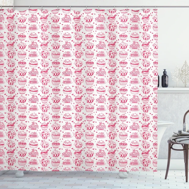 Piece Of Cake Plate Shower Curtain Shower Curtain