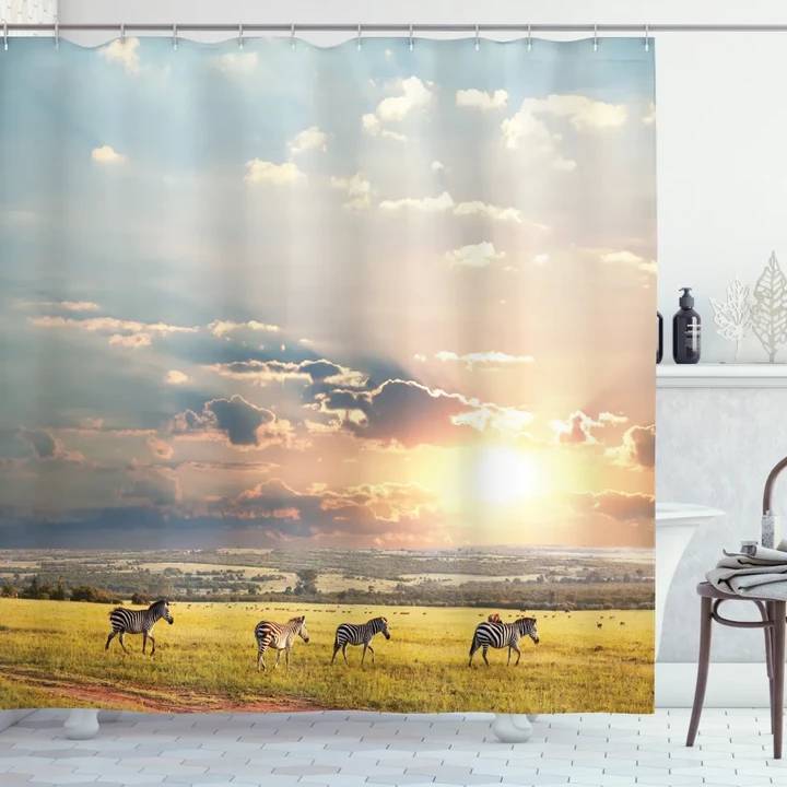 Zebras Exotic Natural Land Shower Curtain Shower Curtain