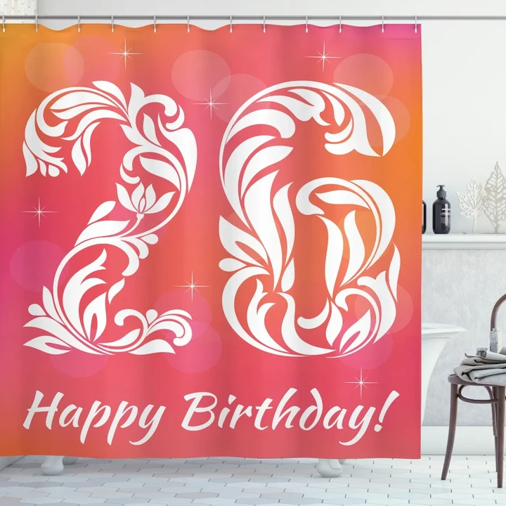 Leaf Featured Number Shower Curtain Shower Curtain