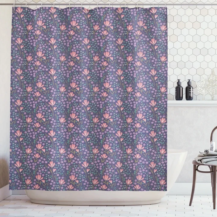 Blossoming Flowers Bouquet Shower Curtain Shower Curtain