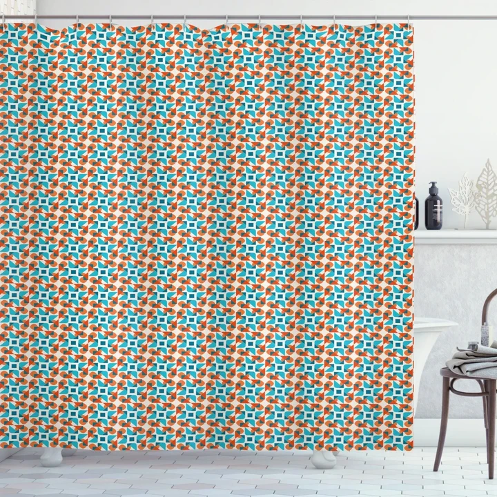 Rounded Triangle Square Shower Curtain Shower Curtain