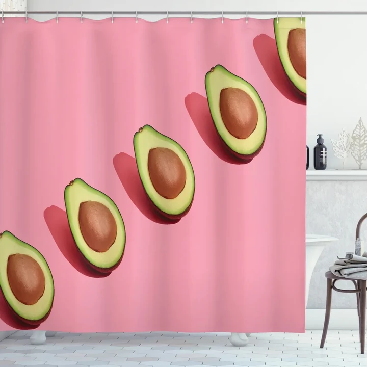 Halved Fresh Avocados Shower Curtain Shower Curtain